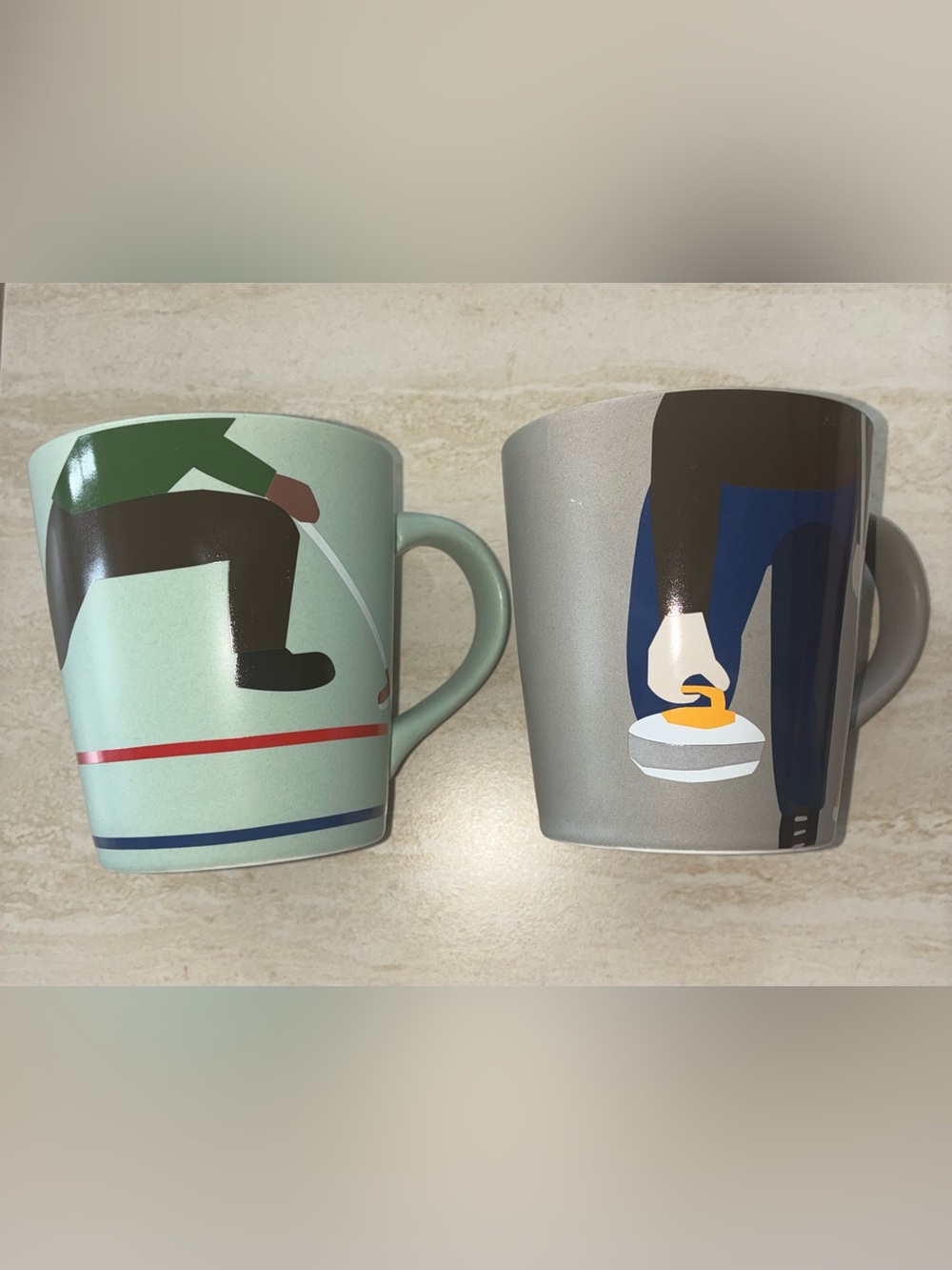 Indigo Curling Mugs